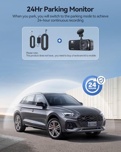 Dash Camera for Cars, 4K+1080P Dash Cam Front and Rear with 5G WiFi, Built-in 32GB Card, Night Vision, G-Sensor, 24H Parking Mode, Loop Recording - 2