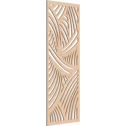 Image of 33 3 /8 inchW x 84 3 /8 inchH x 3 /8 inchT Chester Decorative Fretwork Wood Wall Panels, Red Oak