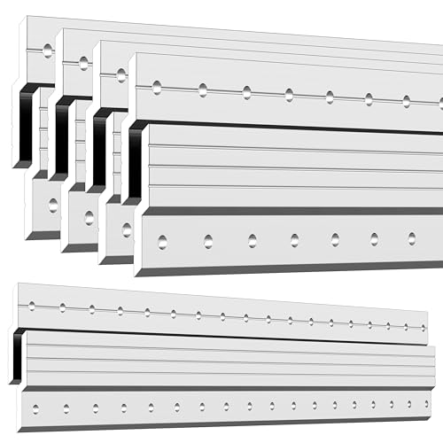 Image of French Cleat Hanger Heavy Duty 18 Inch 5 Pairs - Picture & Mirror Hanging Kit, Headboard, Cabniet Wall Mounting Bracket, Art Canvas Frame Hanging Hardware - Z Clips 200 lbs
