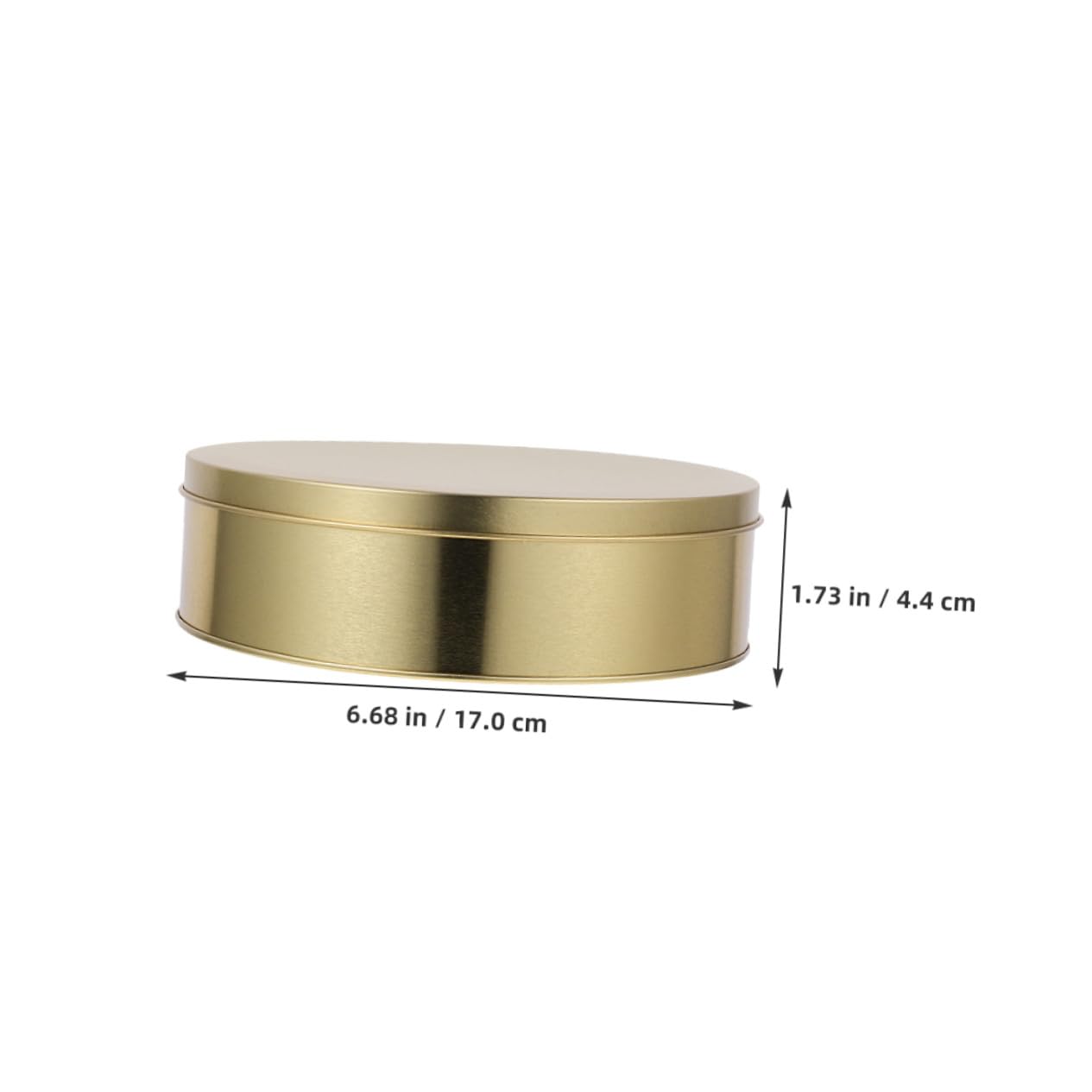 Uonlytech Boîtes à Biscuits Rondes en Fer Doré Boîte à Biscuits de Noël Lot de 4 avec Couvercles Polyvalente pour Snacks et Petits Objets, Rangement pour Fêtes