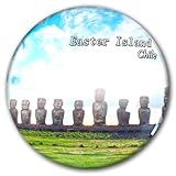 Imán decorativo para nevera, diseño de isla de Pascua, de Chile