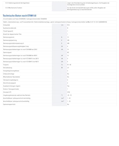 Eaton PLSM-B13-MW Leitungsschutzschalter 13A 1-polig 1p B-Charakteristik LS-Schalter ( 242178 ALT 244706 )