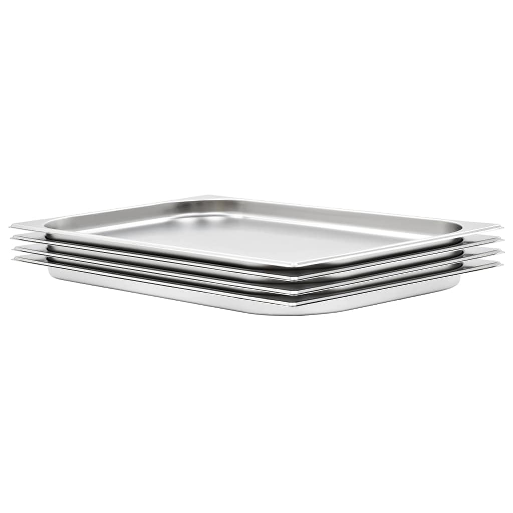 Küchengeräte-Zubehör – Küche & Esszimmer – Gastronorm-Behälter 4 Stück GN 1/1 20 mm Edelstahl