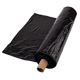 ANWUYANG Película De Control De La Maleza Negra De La Agricultura De 20 M, 0,6~2 M De Espesor De 0,008 Mm De Efecto Invernaderos Plantando Vegetales Película De Mulching De Plástico, 1pcs