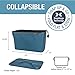 CleverMade Collapsible Fabric Laundry Basket - Denim 60L / 16 Gal - Space Saving Storage Container Organizer with Premium Handles Foldable Home