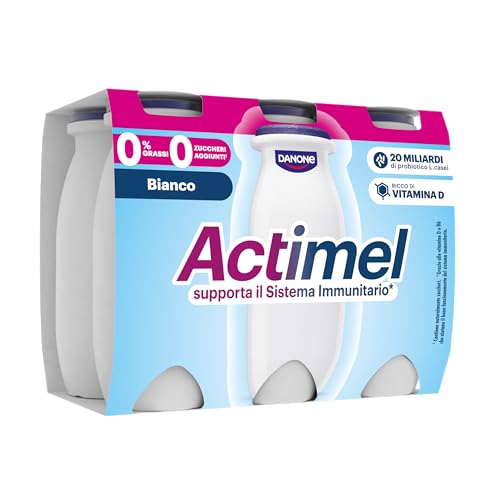 ACTIMEL BIANCO ZERO GRASSI è una specialità a base di latte scremato fermentato, senza zuccheri aggiunti, ricco di vitamina D. ACTIMEL sarà tuo alleato quotidiano: piccolo fuori, ma FORTE DENTRO