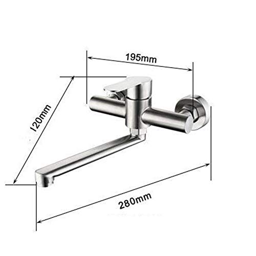 Grifo de cocina de acero inoxidable cepillado con accesorios de montaje 3