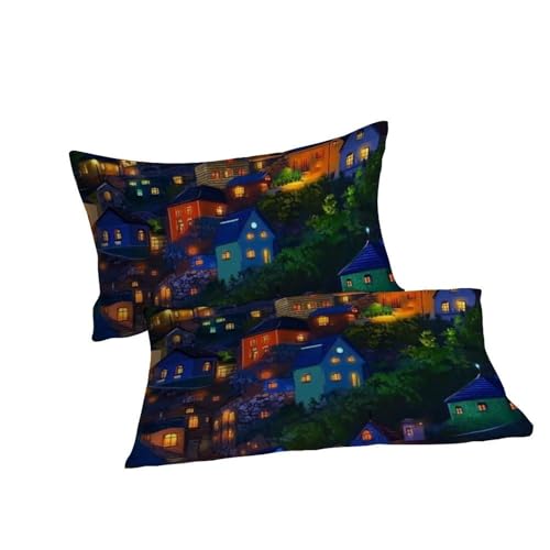 Housse de couette microfibre 260x220cm imprimé 3D infroissable