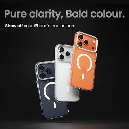 Image of CASEGEAR Super Crystal Transparent Back Cover Case Compatible with iPhone 17 Pro Max | Lifetime Anti-Yellow | 10.4 Feet Drop Protection | Compatible with MagSafe | 360 Camera Protection