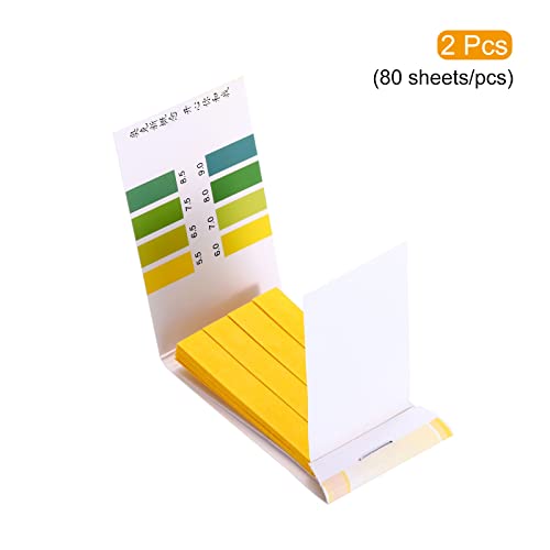 PATIKIL 2Stk.PH-Teststreifen 5.5-9.0, 80 Indikatorpapiere, Lackmus-Tester für Wasser, Lebensmittel, Boden, Alkali-Säure-Tests
