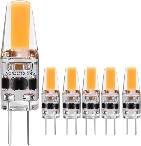 Bombillas LED G4 de 3 W, equivalente a halógeno de 30 W, regulables CA/CC 12 V 24 V, blanco cálido 3000 K, 300 lm, paquete de 20