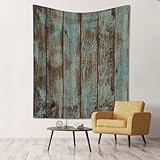 Utilisation polyvalente : cette tapisserie rustique en bois de grange ancienne convient pour différents décors, y compris la décoration murale, la décoration de dortoir, la couverture de plage, le tapis de pique-nique, la suspension de porche, la nappe, le couvre-lit, la housse de canapé, et plus encore. C'est également un cadeau pour les amateurs de décoration d'intérieur, les amateurs de nature et les praticiens de yoga.