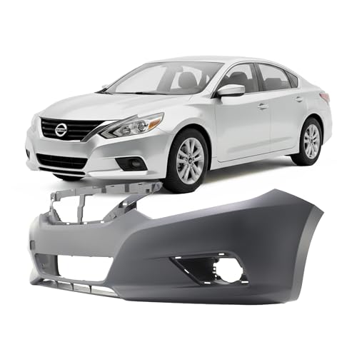 FitParts Compatible with Front Bumper Cover Fascia 2016-2018 Nissan Altima SL SR S SV S8. New Primed Without Sensor Holes With Fog Light Holes. NI1000311 620229HS0H