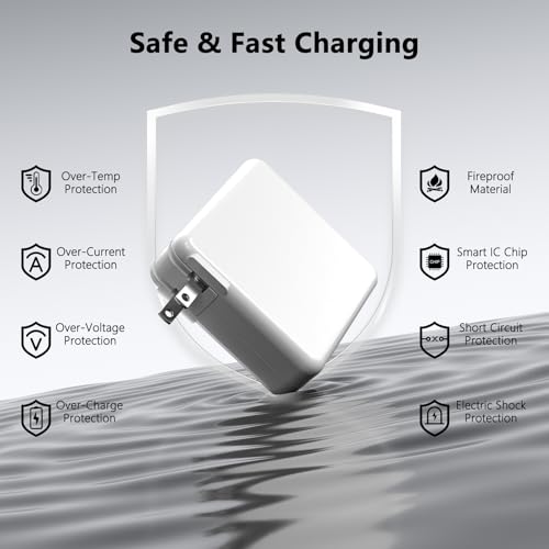 Image of 140W Mac Book Pro Charger for MacBook Pro 16 /14 inch for Mac Air 15 /13 inch 2021 /2022 /2023 /2024 /2025 /2026 /M1-M5 Type C to Magnetic 3 Fast Laptop Charger Power Adapter 6.6FT Cable with LED Light