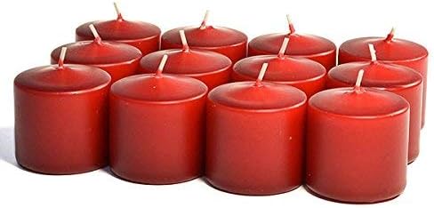 KYS Pack of 2 Boxes Unscented Burgundy Votives 1.5" x 1.25" for Weddings, Home & Event Decoration, Relaxation, Made in US