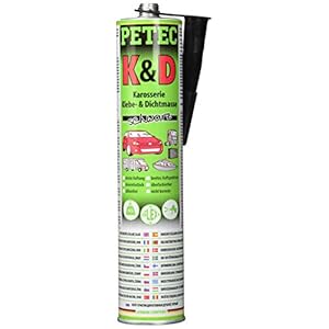 Petec 94730 K&D Karosserie Klebe und Dichtmasse schwarz, 310 ml