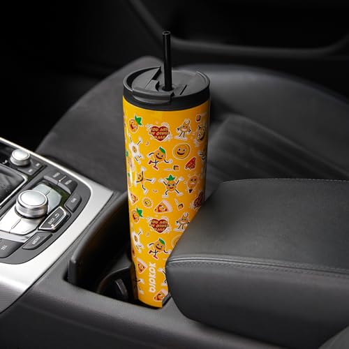 Image of BJPKPK 30 oz Coffee Tumbler with Straw, Insulated Stainless Steel Cup