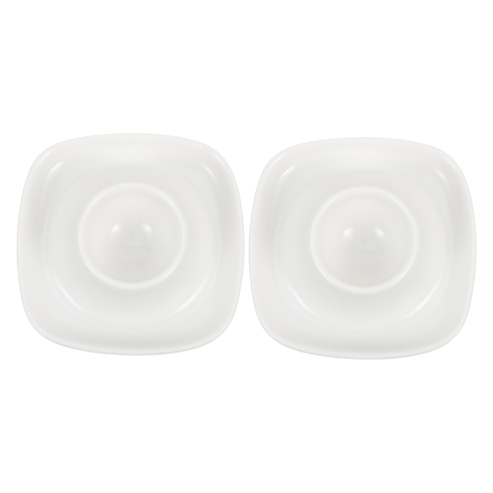 Unomor 1 Set 2pcs Ceramic Egg Tray Easter Egg Stand Hard Boiled Egg Cup Egg Poacher Cups Porcelain Egg Cups Egg Cup Tray Egg Stands Egg Topper Soft Boiled Egg Cups Soft Egg Ceramics White
