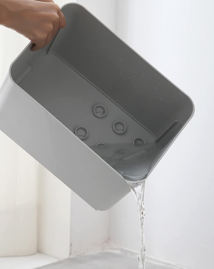 Porte-parapluies avec bac à eau support de rangement gris pour petits et grands parapluies - 6