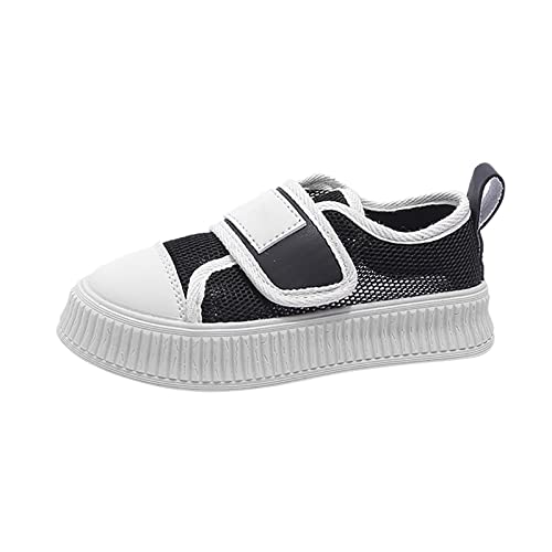 Boys and Girls Summer Mesh Hollow Breathable Sports and Casual Shoes Girls Sneakers for Little Child Big Baby Girl Shoes (Black, 13.5 Little Child)