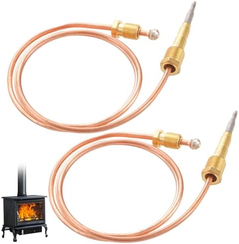 10002265 Thermocouple, 10002264 Copper Tube Thermocouple Sensor Compatible with Majestic, Majestic Pilot Assembly for Propane and Natural Fireplace Pilot Burner 69L17, 69L18, 26 Inch