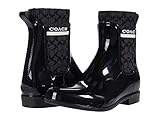 COACH Rivington Rain Bootie Black Rubber 6 B (M)