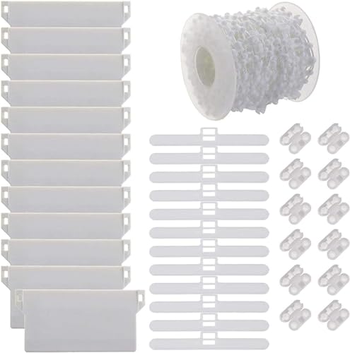Vertical Blind Bottom Weights Accessories Repair Kit with 10M Chain and Connector Plastic DIY Replacement/Vertical Blind Accessories and Top Hangers 89mm