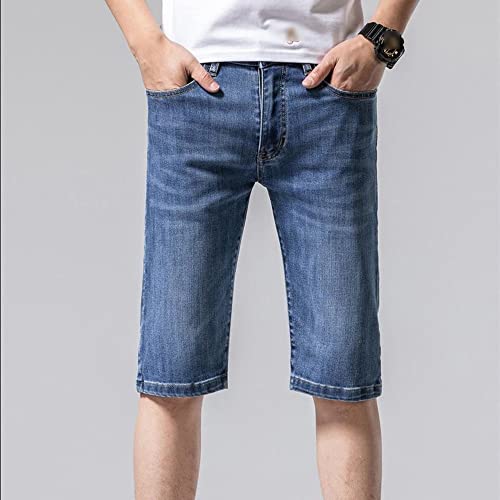 Shorts denim slim recto para hombre miniatura 2