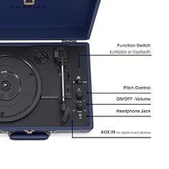 Crosley Cruiser Plus Tourne-Disque avec 2 Haut-parleurs, Bluetooth et AUX – Tourne-Disque Vintage à 3 Vitesses – pour vinyles de 7″, 10″ et 12″ – Portable avec étui intégré (Bleu.) - Les Beatles, Paul McCartney, John Lennon, RIngo Starr, George Harrison Crosley Cruiser Plus Tourne-Disque avec 2 Haut-parleurs, Bluetooth et AUX - Tourne-Disque Vintage à 3 Vitesses - pour vinyles de 7", 10" et 12" - Portable avec étui intégré (Bleu.) – Image 7