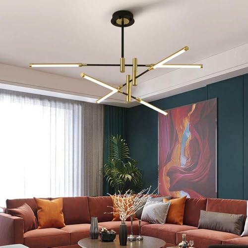 Lustre moderne à LED à intensité variable avec 3 couleurs de lumière
