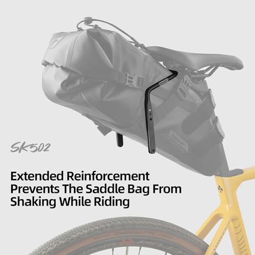Image of Rhinowalk Bike Seat Bag Stabilizer, Anti-Shake Design with Dual Water Bottle Cage Mounts, Fits Most Road & Mountain Bikes