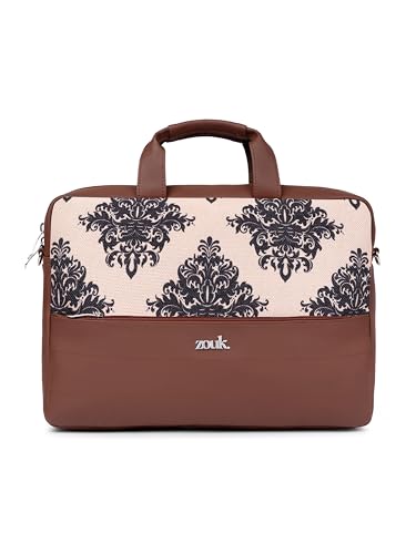 Image of ZOUK Arin Laptop Bag | Slim & Stylish Laptop Bag for Women Office Use | Fits 15.6+ Inch Laptop | Padded Compartment Fits up to 17 Inch Laptop | Water-Resistant | Lightweight