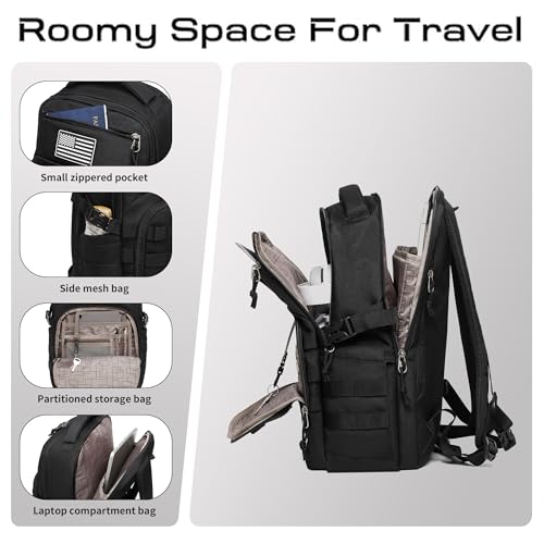 Wotony Military tactical backpack, backpack for men black small tactical assault bag - Image 5