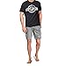Produktbild LEE Cooper Pyjama Herren Schlafanzug 100% Baumwolle Kurzarm + Shorts Nachtanzug (38165 BLK, XL)
