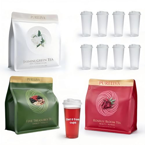 Herbal Tea Variety Pack 8 Cups, 60 Tea Bags, Caffeine Free, Hot or Iced