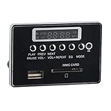 DC12V, Tablero de Decodificador de Cine en Casa E TF FM Radio Descarga MP3 Módulo de Audio de Audio USB Reproductor de Decodificación de 12V Memoria Negro (#2)