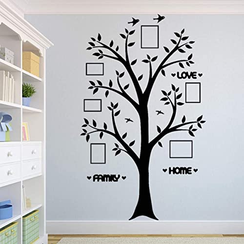 Vinilo Decorativo Árbol Familiar para Pared 78x50 pulg Negro miniatura 2