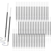 Kugelschreiber minen Set, 60 Stück Kugelschreibermine Ersatz in kugelschreiberminen blau & kugelschreiberminen schwarz. Passend für Kugelschreiber mit 98mm Länge.