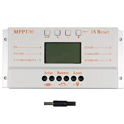 Joy MacPherso 30A 12V/24V Auto Switch LCD Display Solar Charge Controller Regulator Generator For Garden Roads