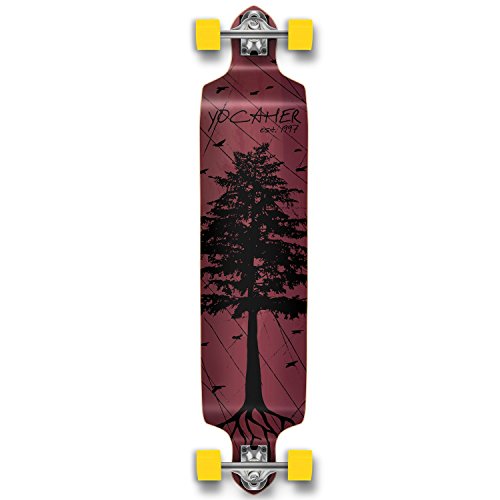 in The Pines RED Longboard Complete Skateboard - Available in All Shapes (Drop Down)