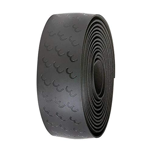 BBB CyclingUltraRibbonLenkerband|Fahrrad Handlebar Tape stoßfestes Mikrofasermaterial|Einschließlich Schutzband und Lenkerstopfen, Schwarz