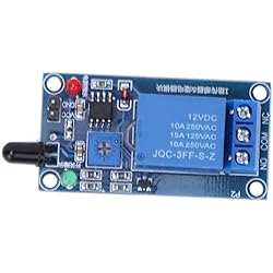 Alarma Infrarroja Oumefar Módulo de relé de detección de Llama Detector de detección de Incendios Sensor Detector de Incendios 760~1100nm Sensibilidad Ajustable Estable Cableado fácil IR para alarmas de Incendio