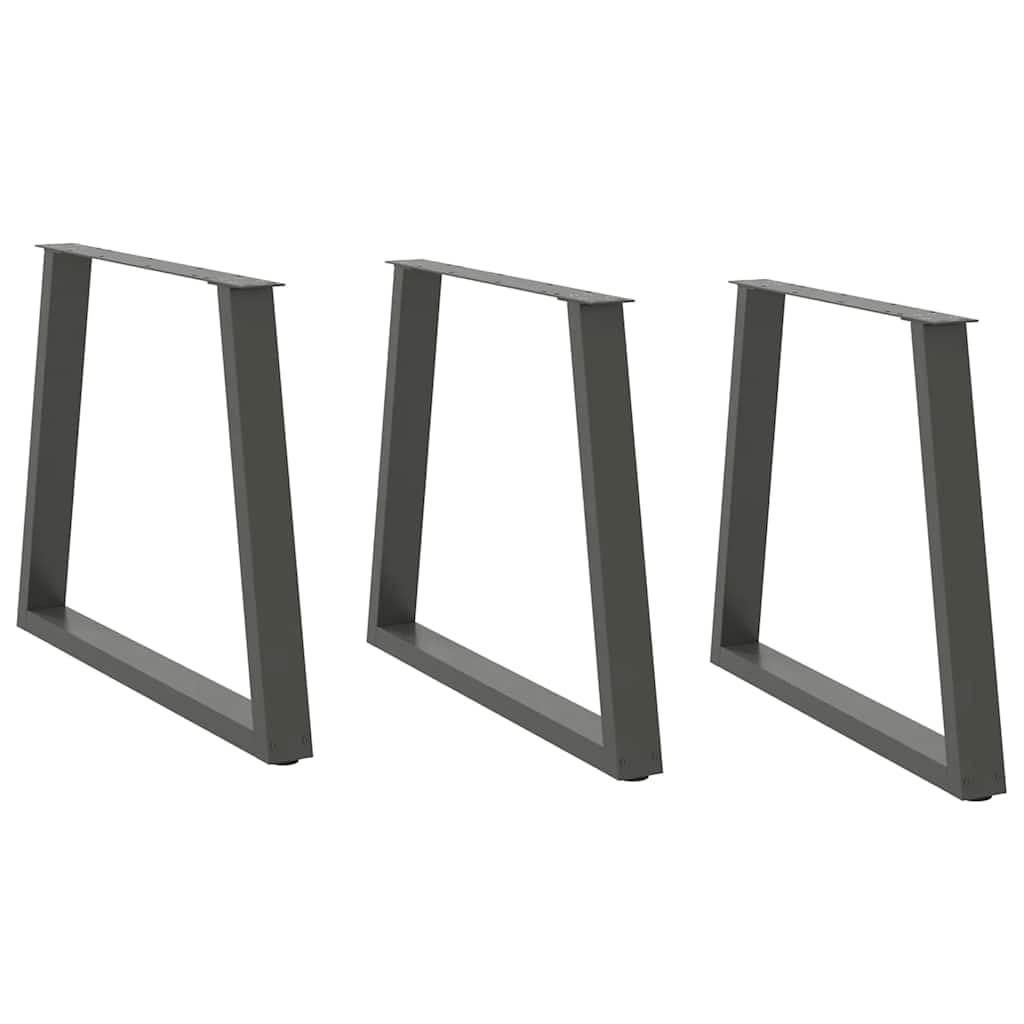 Stół do jadalni nogi 3 sztuki antracyt 70 x (72-73,3) cm stal
