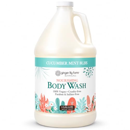 Image of Ginger Lily Farms Botanicals Body Wash, 128oz, Cucumber Mint Bliss