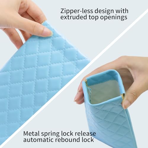 Image of Double Eyeglass Case Soft Dual Glasses Case for Women Men Travel Squeeze Top Sunglasses Cases Eyeglasses Pouch