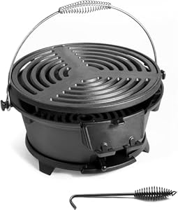 Ironmax Mini-Hibachi-Holzkohlegrill aus Gusseisen