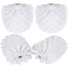 4PCS Toilet Brush Replacement Head Cleaning Tool,Toilet Bowl Brush Head Replacement with Sturdy Stiff Bristles for Bathroom White