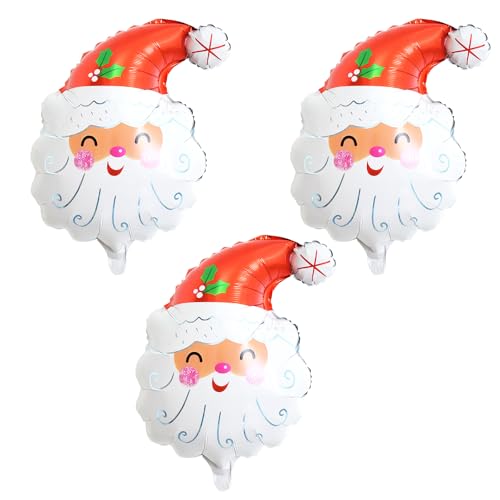 KOBOKO Weihnachtsmann Ballon Weihnachten Deko Ballon, 3 Stk...