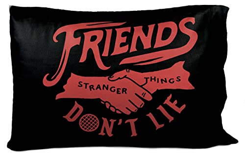 Jay Franco Stranger Things Friends Don't Lie 1 Single Reversible Pillowcase - Double-Sided Kids Super Soft Bedding #TOP1