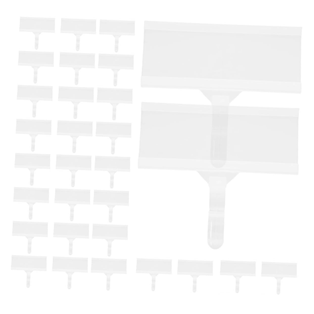 STOBAZA Supermarket Tag Holders 30pcs Plastic Shelf Tag Strips Clip Design for Easy Display
